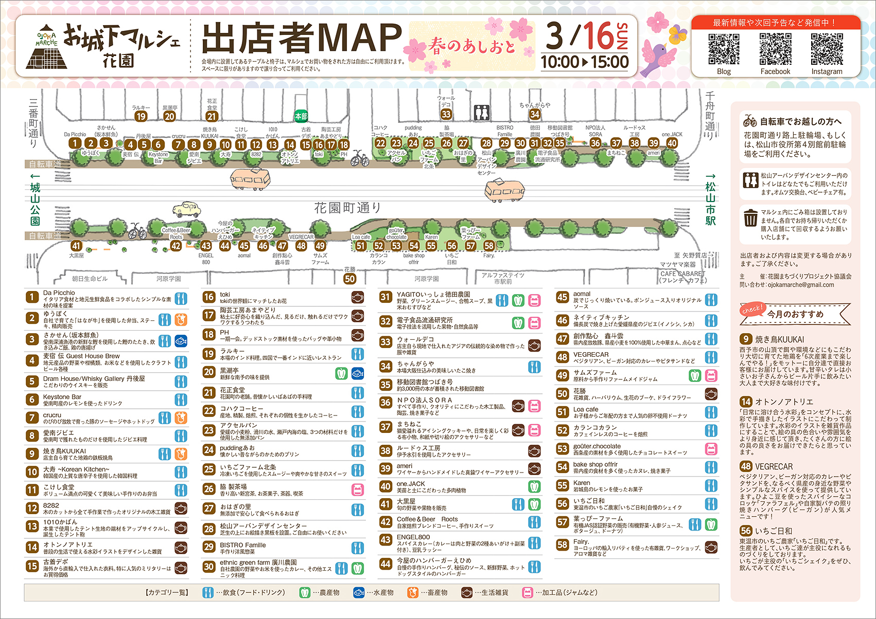 【お城下マルシェ 愛媛/松山市】 今月は「春のあしおと」がテーマ！ つくり手との距離が近いイベントで、素敵な時間をあなたに