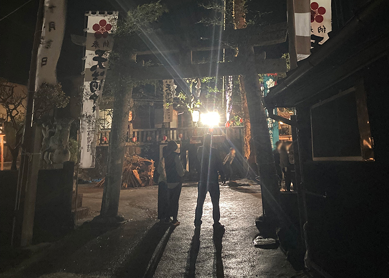 川名津柱松神事