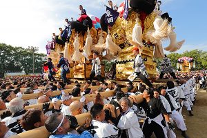 太鼓祭り 布団締め 阿龍（1体）のみ 金糸銀糸 太鼓台 - 工芸品