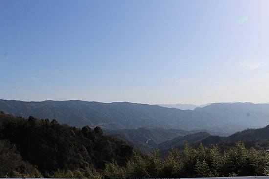 この景色最高！切山へ行く道のりのドライブも気持ちいい。