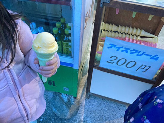 娘は大好きなアイスクリームをチョイス
