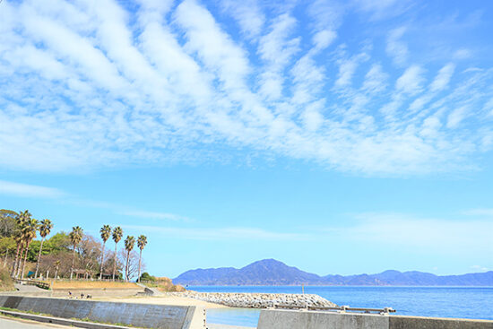 この日も今治の空と海は青！