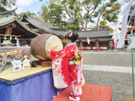 晩秋の椿神社で七五三詣り 【愛媛/松山市】