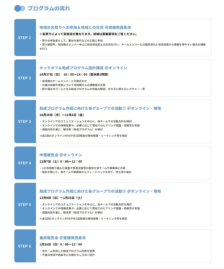 【OMATSU-RebootCAMP 愛媛/西条市】 地域と人と繋がり、お祭りを未来へ繋ぐプログラム （第3弾）