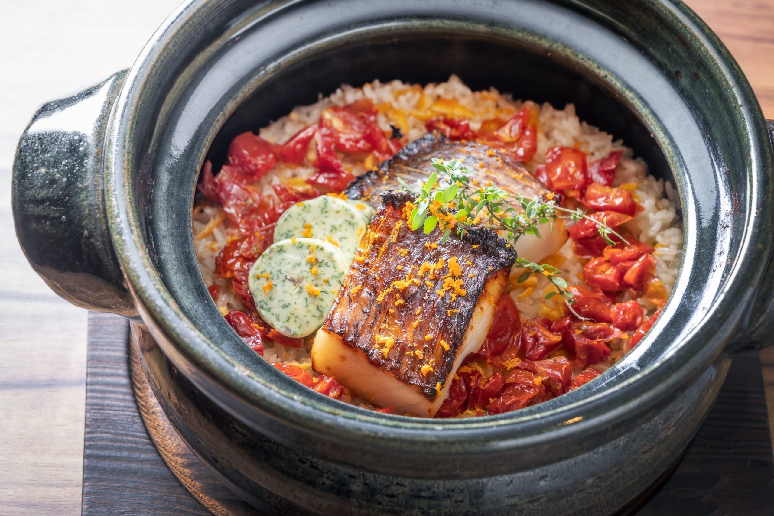 瀬戸内蜜柑香る 洋風土鍋鯛めし(OKUe.the CRAFT DINING BAR)