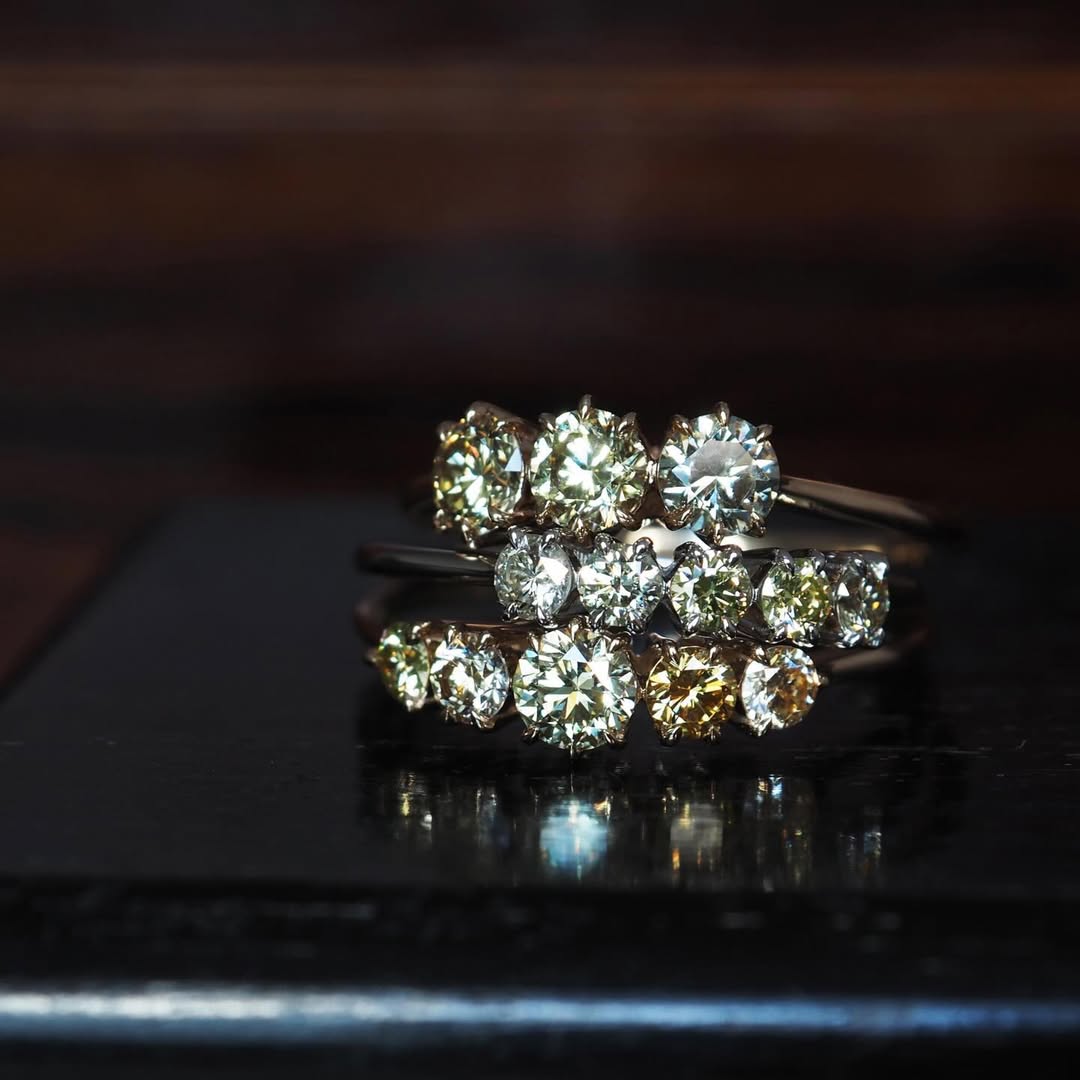 【新作】3種類のダイヤモンドリング:税込138,600円より(K10YG・K10WG・ダイヤモンド)