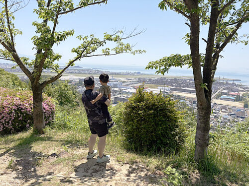 3歳児でも抱っこなしで山頂まで歩ける！？山頂には公園も！？ 季節のお花と飛行機に大興奮の「垣生山」ハイキング♪（愛媛/松山市・おでかけレポ）