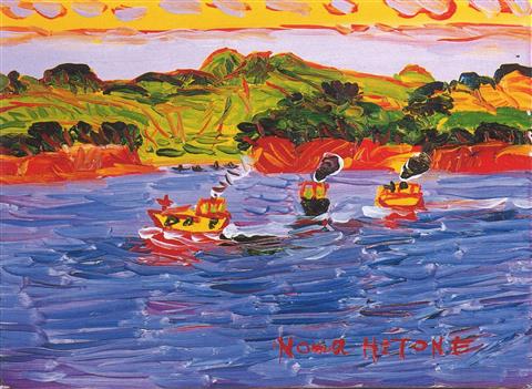 野間仁根 絵画 太海海辺　海 インテリア 超歓迎】 55.「外房太海」髙橋一善 油絵 絵画 - 絵画
