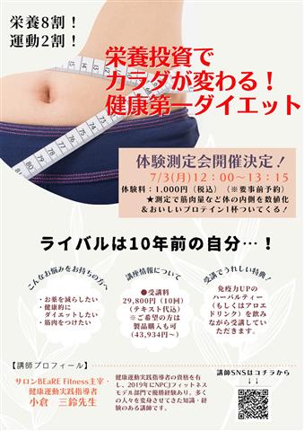 栄養投資でカラダが変わる!健康第一ダイエット