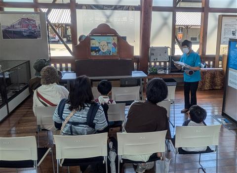 紙しばい「十河信二伝」